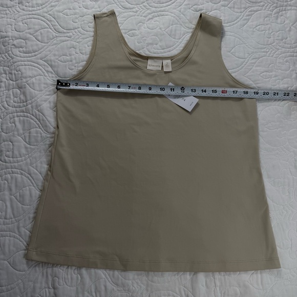 Chico's Putty Microfiber Contemporary Stretch Sleeveless‎ Tank Women's Large NEW - Picture 8 of 8